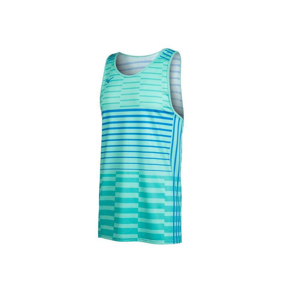 Panske Tank Top Mizuno Team Tyrkysové Vypredaj UKCG20618